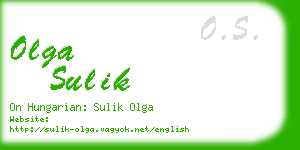 olga sulik business card